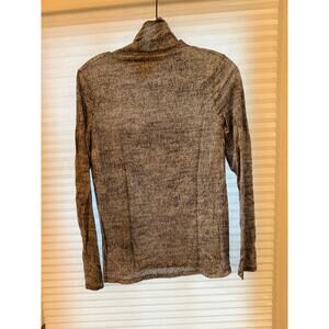 AG Los Angeles Jeans branded turtleneck grey Medium Dark Academia